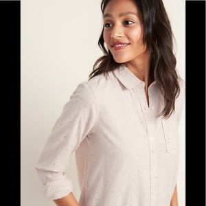 NWT ON Classic Flannel Tunic Button-down